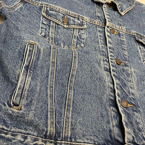 Vintage GAP USA American Flag Star Denim Jacket - Picture 8 of 13